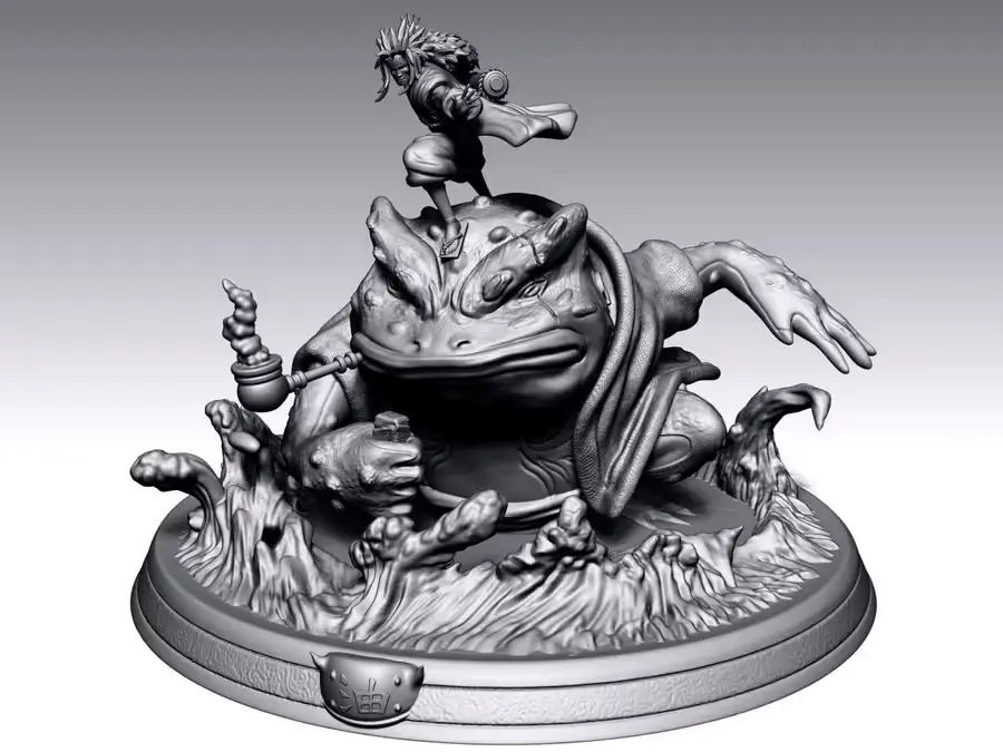 Jiraiya Gamabunta Archivo Stl Obj Para Impresion 3D