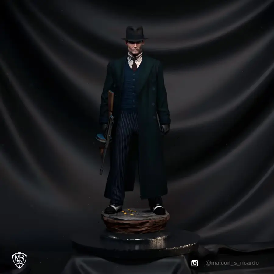 John Dillinger Johnny Depp Archivo STL OBJ para Impresion 3D