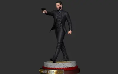 John Wick 3D Archivo Stl Para Impresion 3D