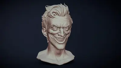 Joker Head Archivo Stl Para Impresion 3D