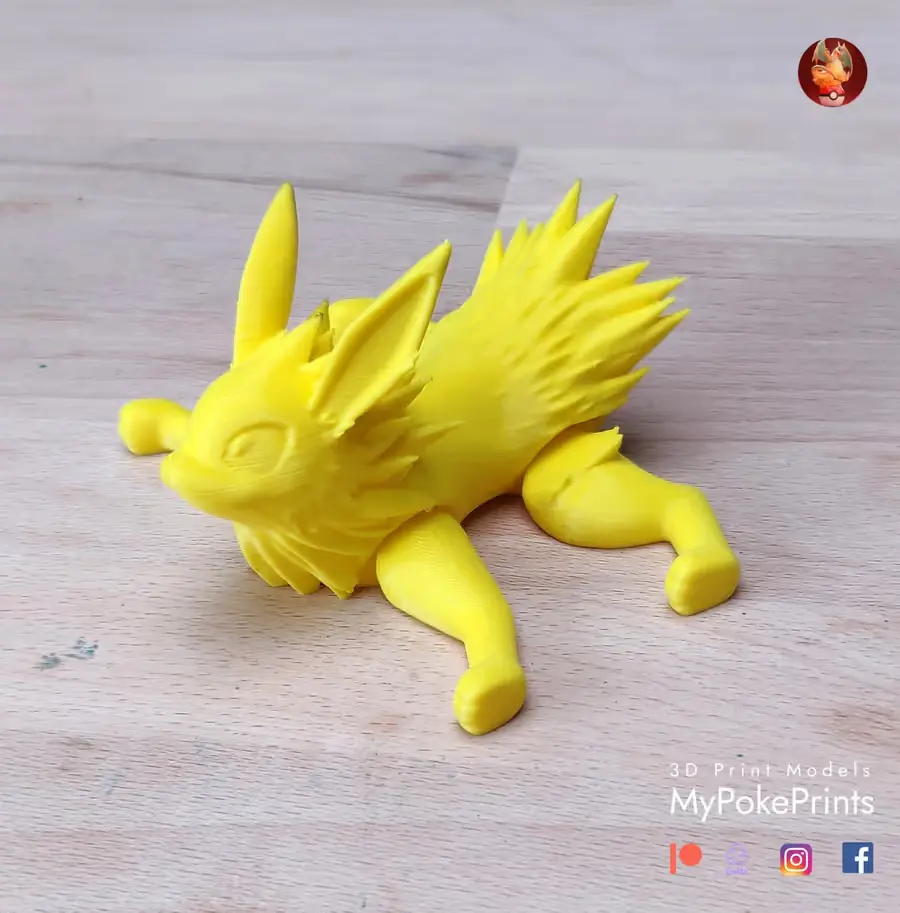 Jolteon Archivo STL OBJ para Impresion 3D
