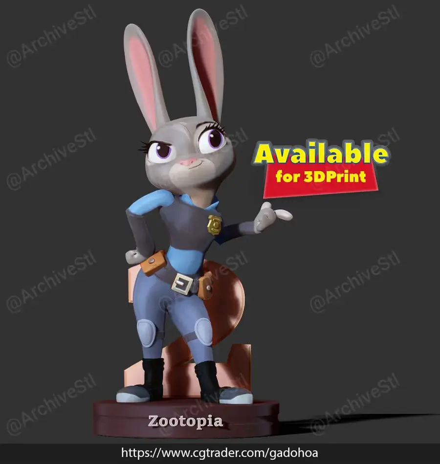 Judy Hoops Archivo Stl Obj Para Impresion 3D