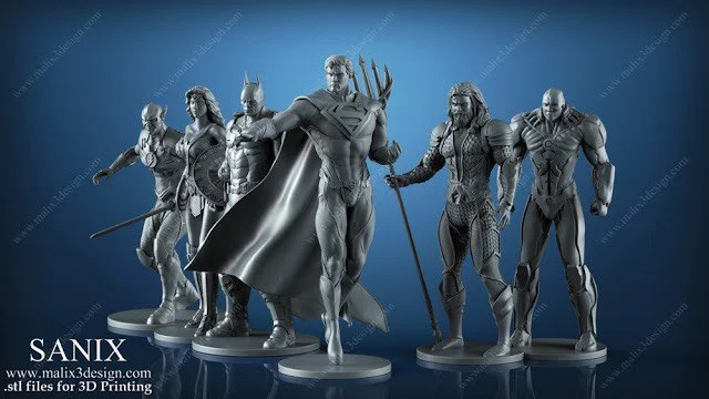 Justice League Archivo STL Impresión 3D