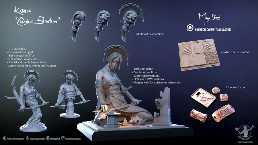 Katsumi Archivo Stl Para Impresion 3D