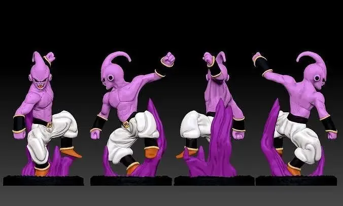 Kid Majin Buu DBZ Archivo STL OBJ para Impresion 3D