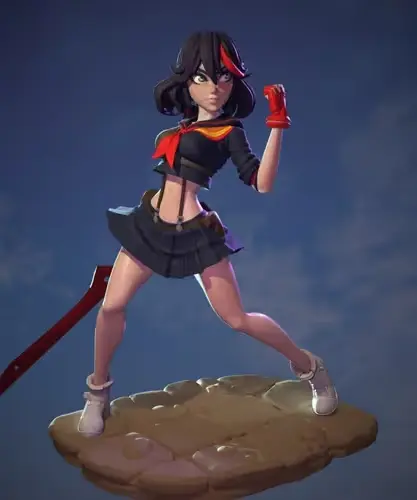 Kill La Kill Ryuko Matoi Dinamu3d V1-2 Stl Obj Impresión 3d
