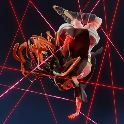 Kimetsu No Yaiba Nezuko Blood Demon Art Stl Obj Impresion 3d