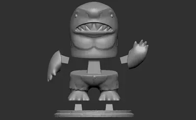 King Shark Funko Archivo Stl Para Impresion 3D