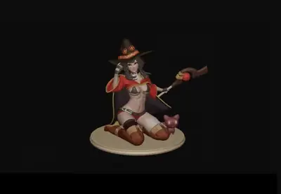 Konosuba! Megumin Stl Obj Impresión 3d