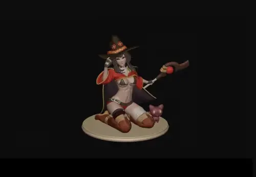 Konosuba! Megumin Stl Obj Impresión 3d