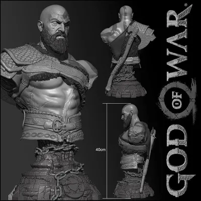 Kratos Bust Archivo STL Impresión 3D