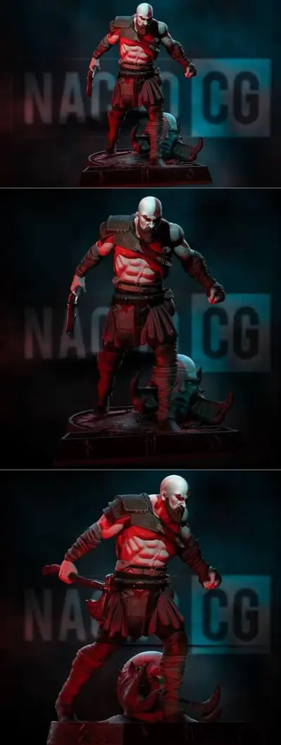Kratos God Of War Archivo Stl Para Impresion 3D