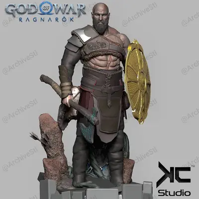 Kratos God Of War Ragnarok Archivo Stl Para Impresion 3D