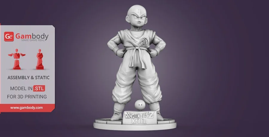 Krillin Archivo STL Impresión 3D