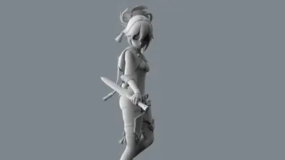 Kuki Shinobu Genshin Impact Archivo Stl Para Impresion 3D
