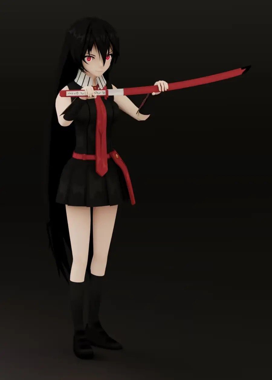 Kurome Akame Ga Kill Archivo Stl Para Impresion 3D