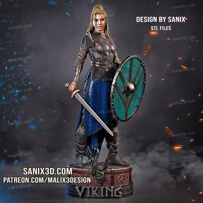 Lagertha The Vikings Archivo Stl Para Impresion 3D