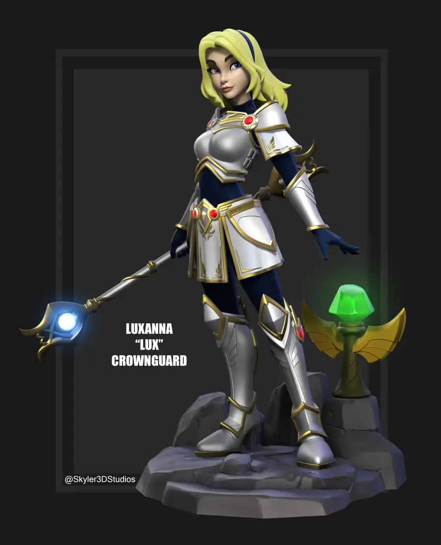 League Of Legends Lux Archivo Stl Para Impresion 3D