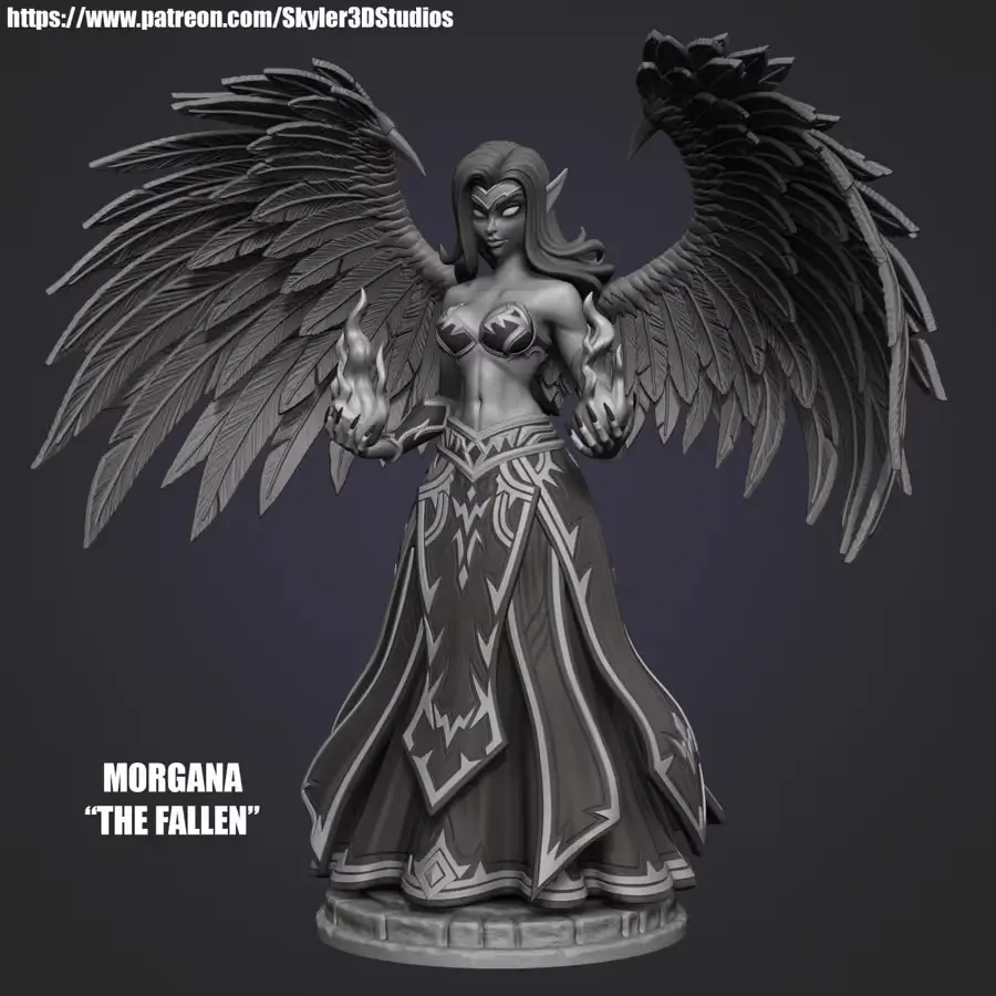 League Of Legends Morgana Archivo Stl Para Impresion 3D