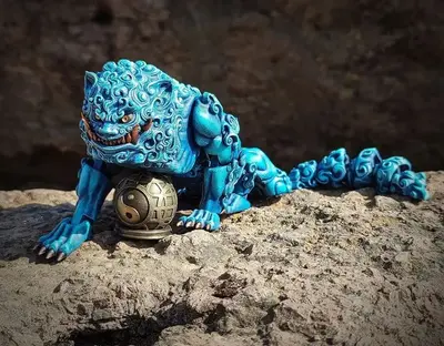 Leon Foo Lion Foo Archivo STL OBJ para Impresion 3D