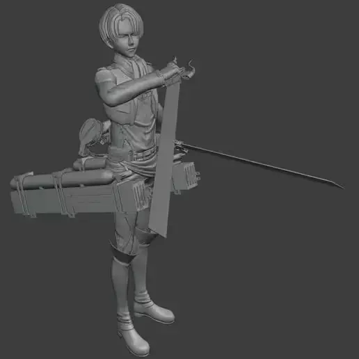 Levi Shingeki No Kyojin Archivo Stl Para Impresion 3D