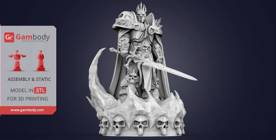 Lich King Lord Of Terror Sword Down Archivo STL Impresión 3D