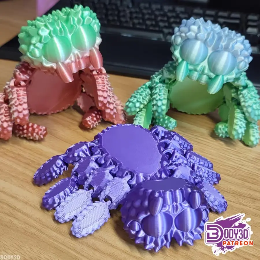 Linda Araña Archivo Stl Obj Para Impresion 3D