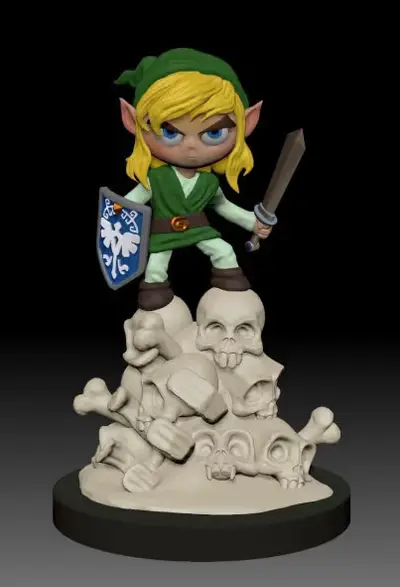 Link Zelda Archivo Stl Para Impresion 3D