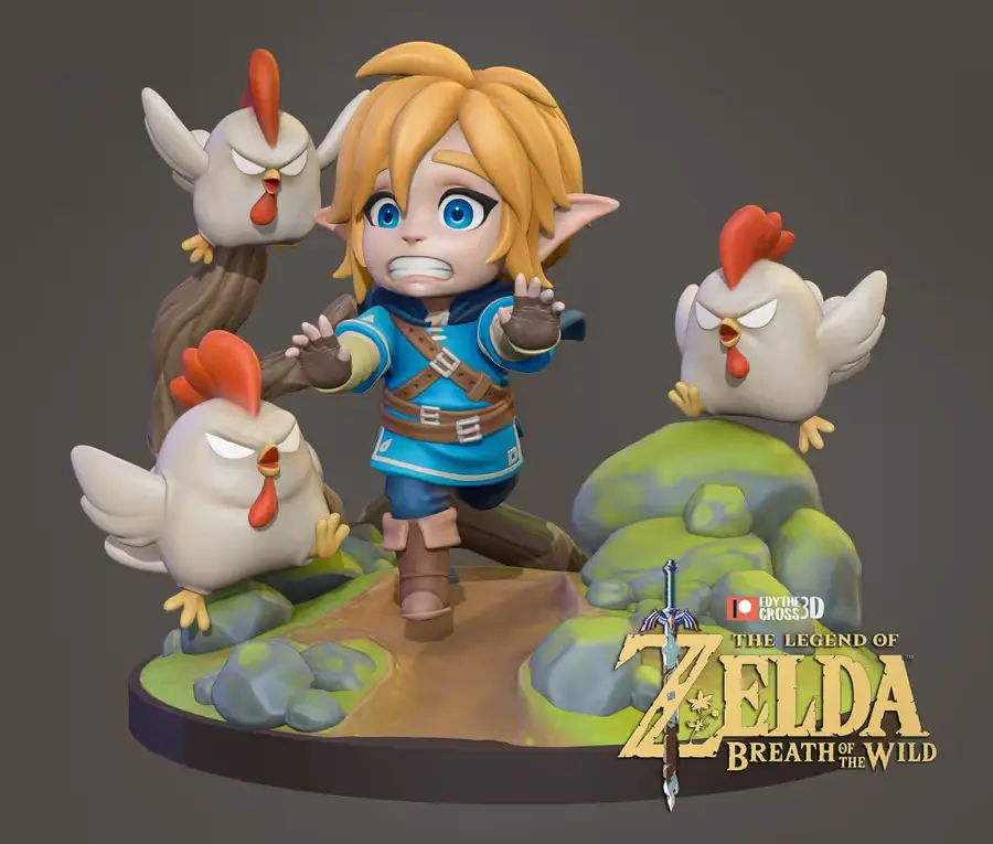 Link Zelda Breath Of The Wild Archivo Stl Para Impresion 3D