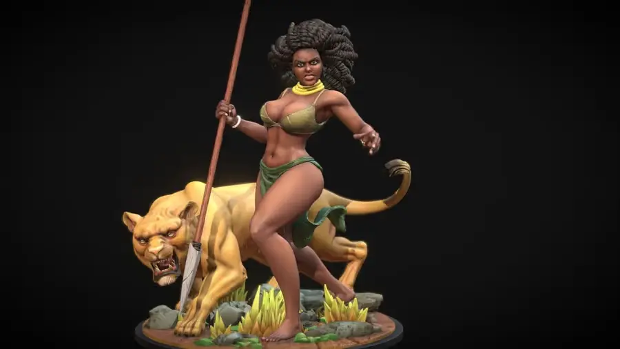 Lioness Archivo Stl Para Impresion 3D