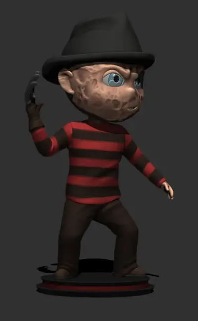 Little Big Head Freddy Krueger Archivo Stl Para Impresion 3D