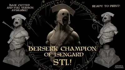 Lotr Berserk Champion Of Isengard Stl Obj Impresión 3d