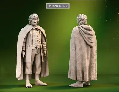 Lotr Pippin Sit And Stand G Archivo Stl Para Impresión 3d