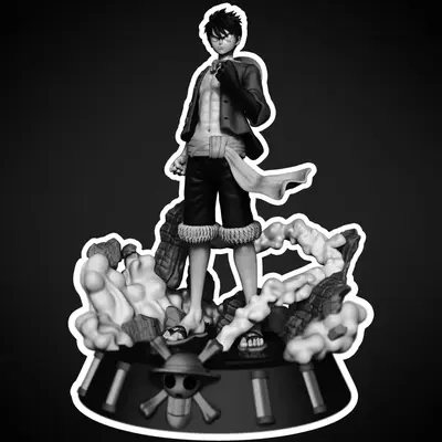 Luffy One Piece Archivo Stl Para Impresion 3D