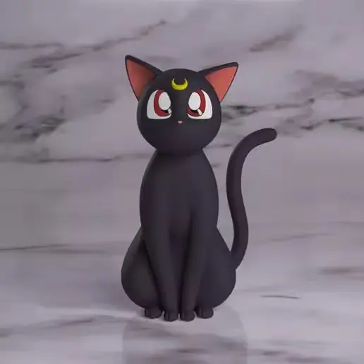 Luna Sailor Moon Archivo Stl Para Impresion 3D