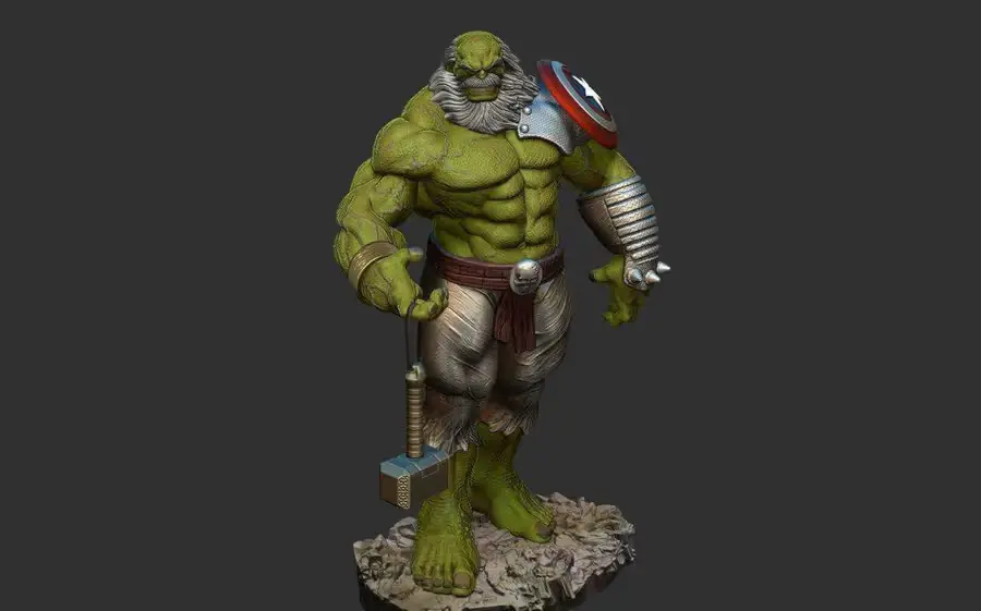 Maestro Hulk Figura Archivo STL OBJ para Impresion 3D