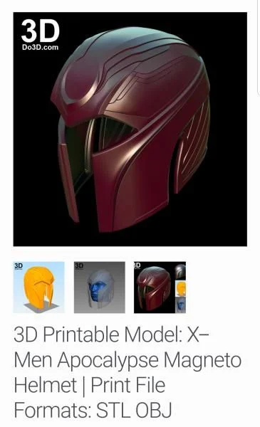 Magneto Apocalypse Helmet Archivo STL Impresión 3D