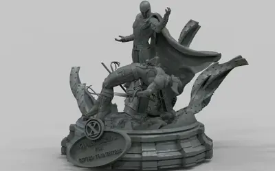 Magneto Vs Wolverine Archivo STL OBJ para Impresion 3D