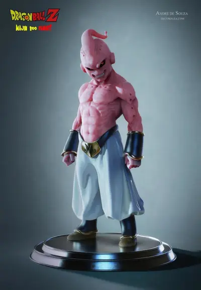Majin Buu Kid Dragon Ball Archivo STL OBJ para Impresion 3D