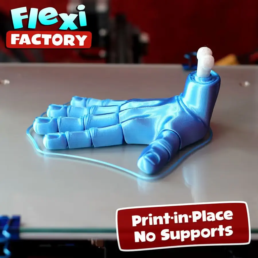 Mano Flexible Archivo Stl Obj Para Impresion 3D