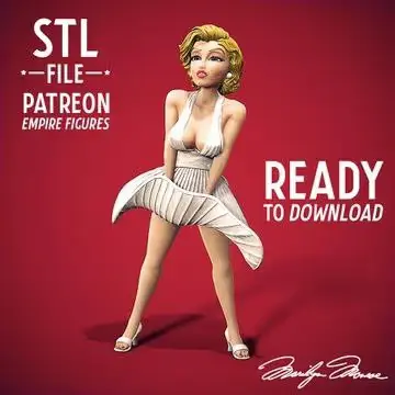 Marilyn Monroe 2 Archivo Stl Obj Para Impresion 3D
