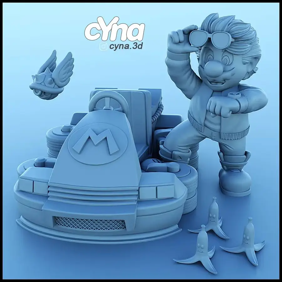 Mario Back To The Kart Archivo Stl Para Impresion 3D