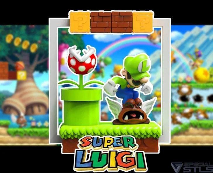 Mario Luigi Archivo STL Impresión 3D