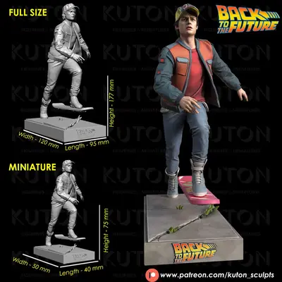 Marty Mcfly Archivo Stl Para Impresion 3D