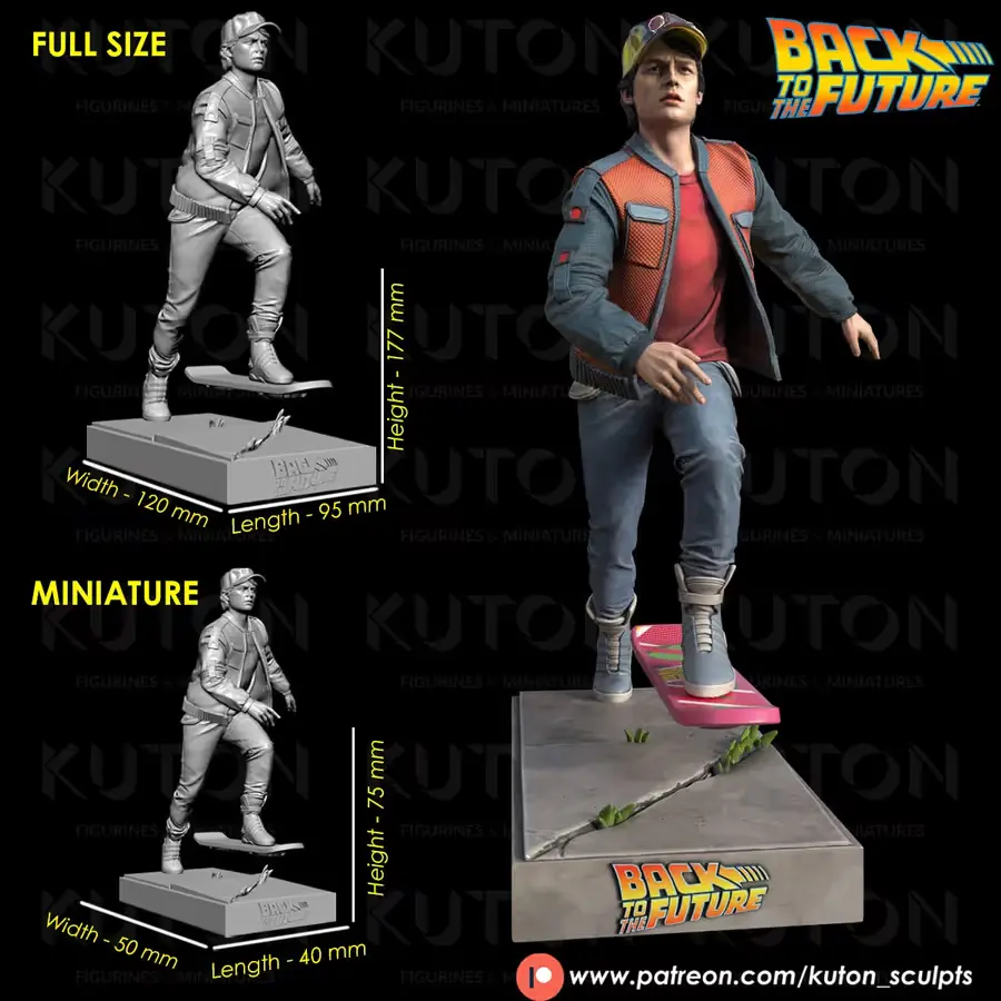 Marty Mcfly Archivo Stl Para Impresion 3D
