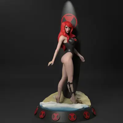 Marvel Black Widow Surfers Archivo Stl Para Impresión 3d