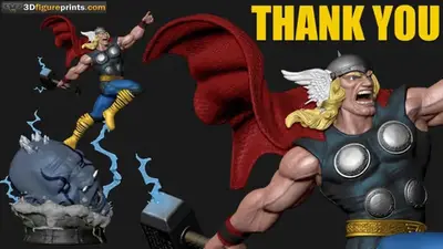 Marvel Classic Thor Stl/obj Para Impresión 3d