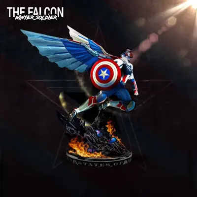 Marvel Falcon Wicked Archivos Stl Para Impresión 3d