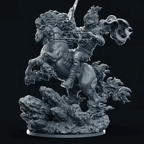 Marvel Ghostrider Horse Stl/obj Para Impresión 3d