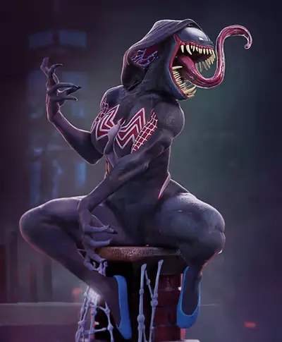 Marvel Gwenom Statue Stl/obj Para Impresión 3d
